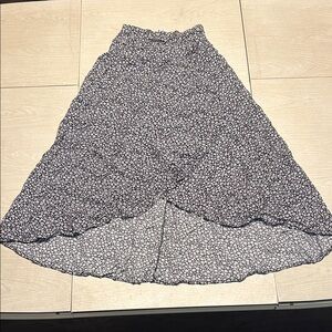 Japna Black and White High-Low Skirt